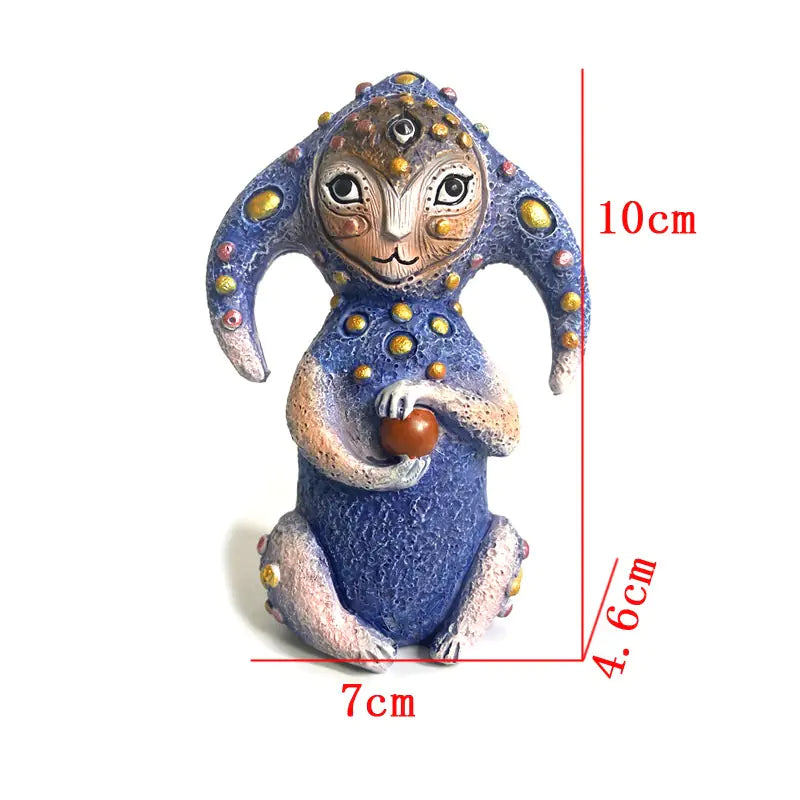 Three-Eyed Alien Garden Sculpture Set