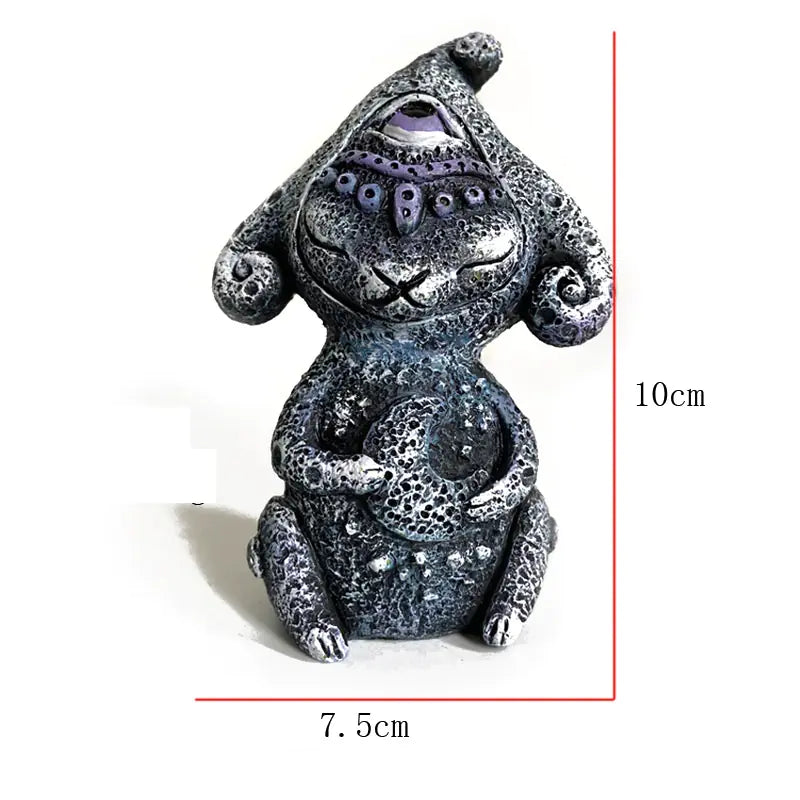 Three-Eyed Alien Garden Sculpture Set
