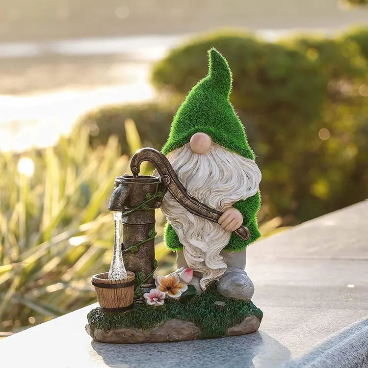 Solar Lamp Garden Gnome Statue