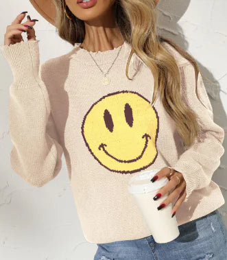 Casual Wool Smiley Sweater