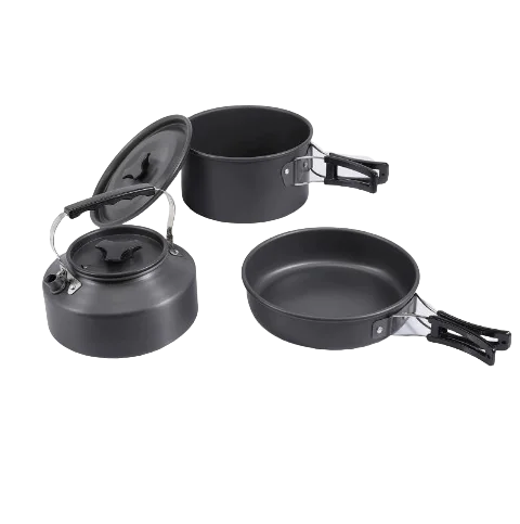 Outdoor Camping Cookware Set with Kettle