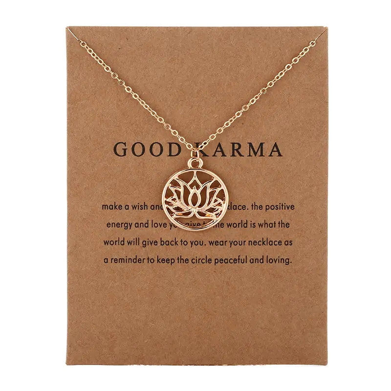 Lotus Pendant Necklace