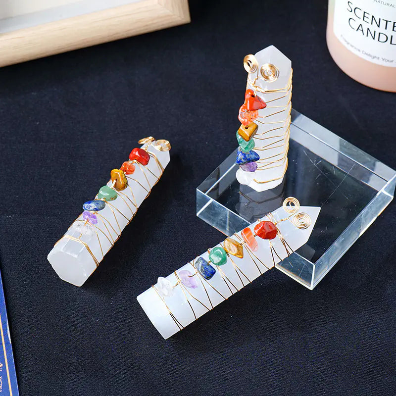 Natural Gypsum Crystal Point