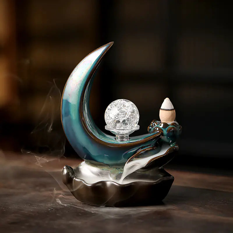 Incense Burner with Moon Design