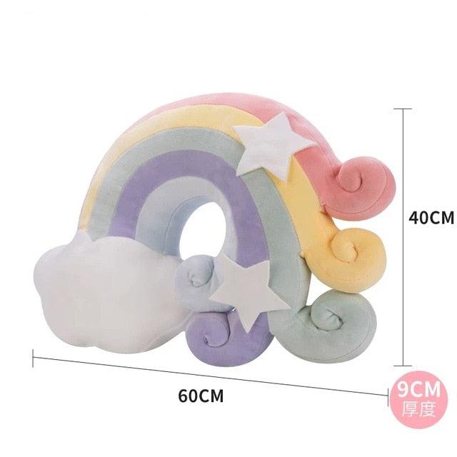 Coussin d’oreiller arc-en-ciel bonbon