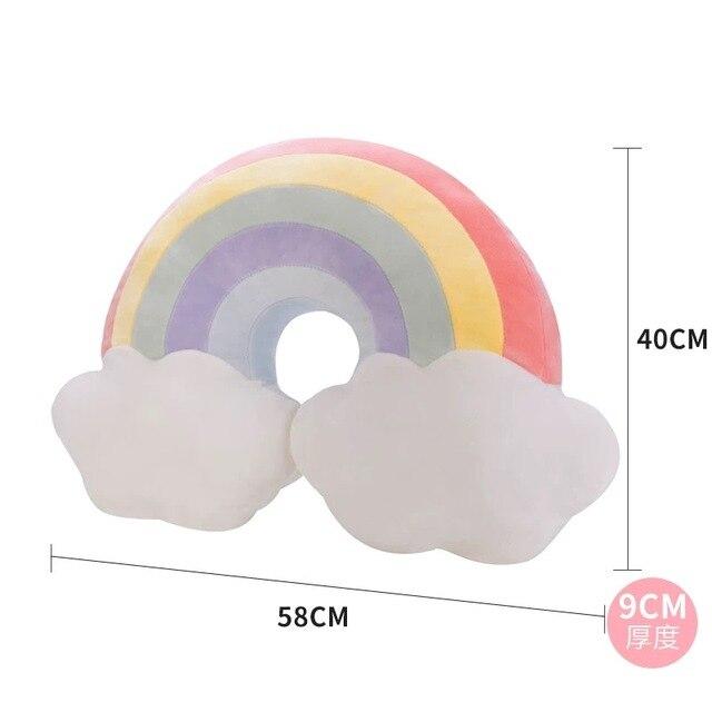 Coussin d’oreiller arc-en-ciel bonbon