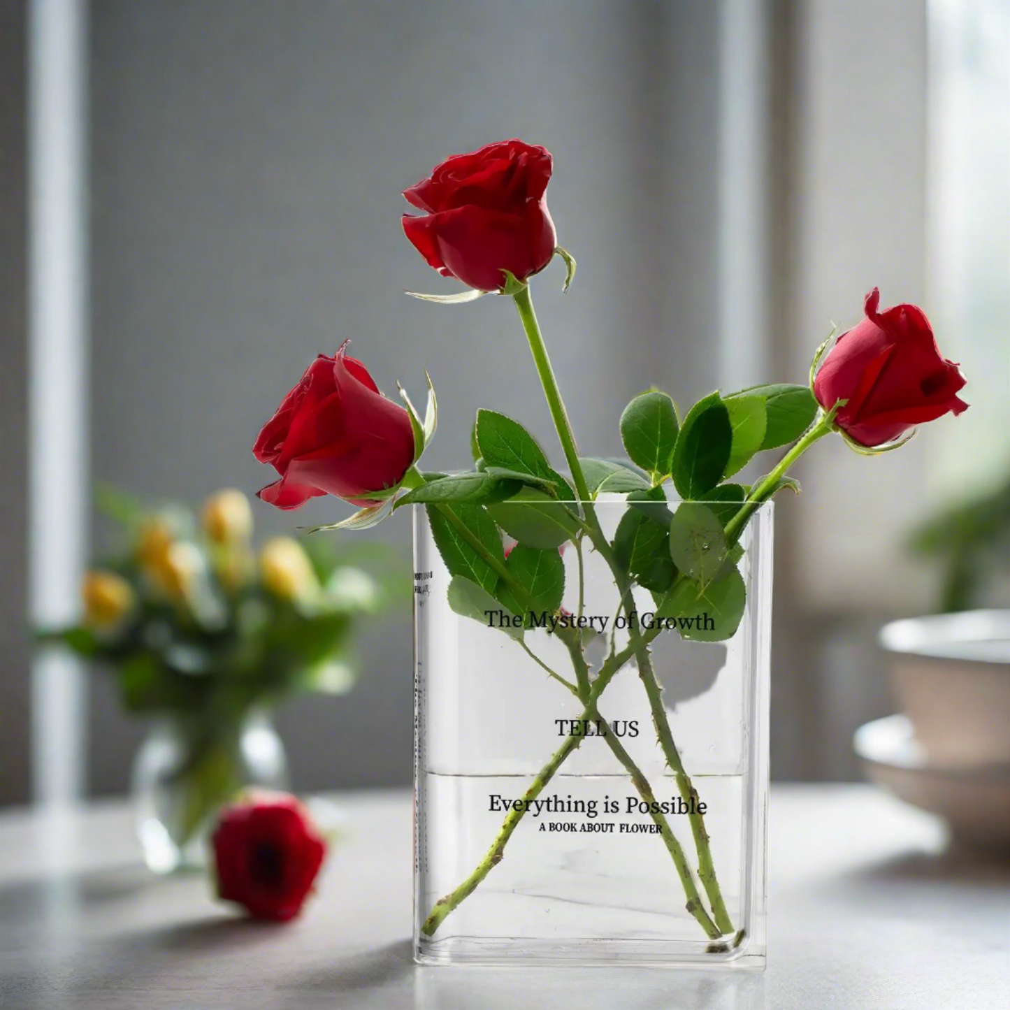 Transparent Book Vase