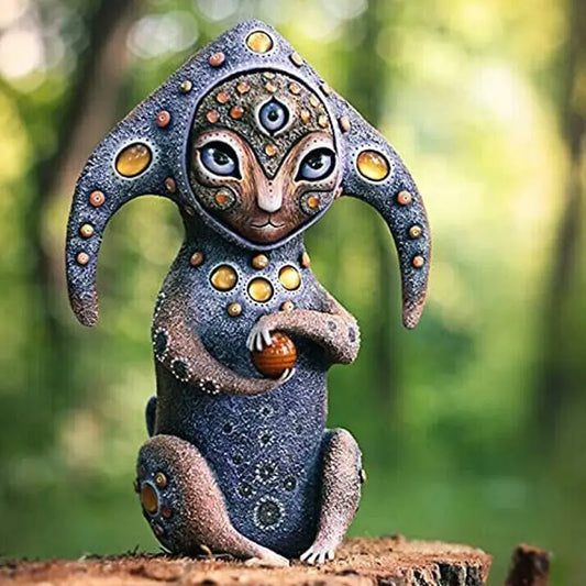 Three-Eyed Alien Garden Sculpture Set