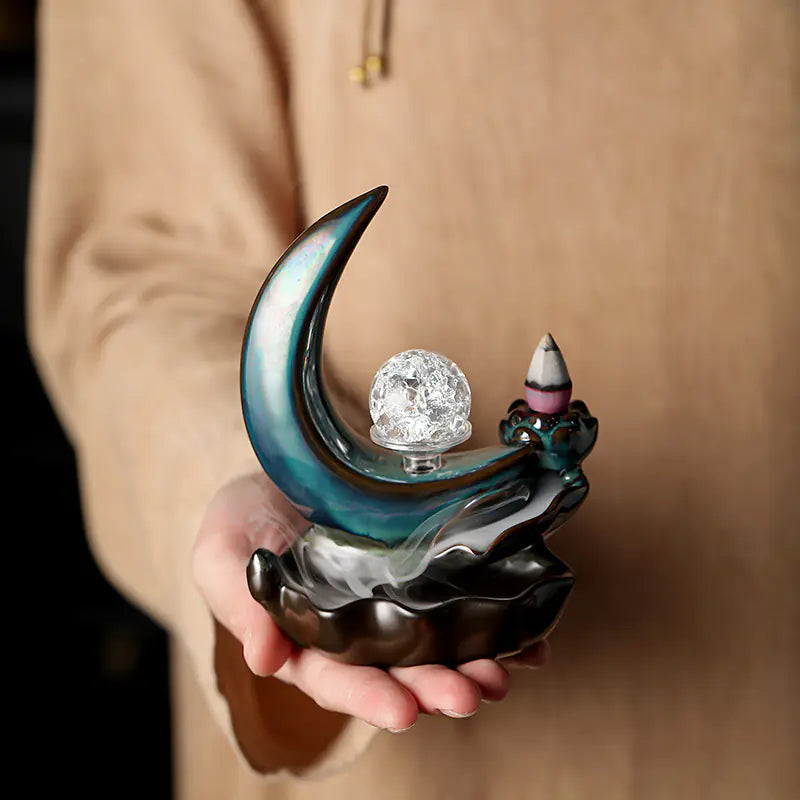 Incense Burner with Moon Design
