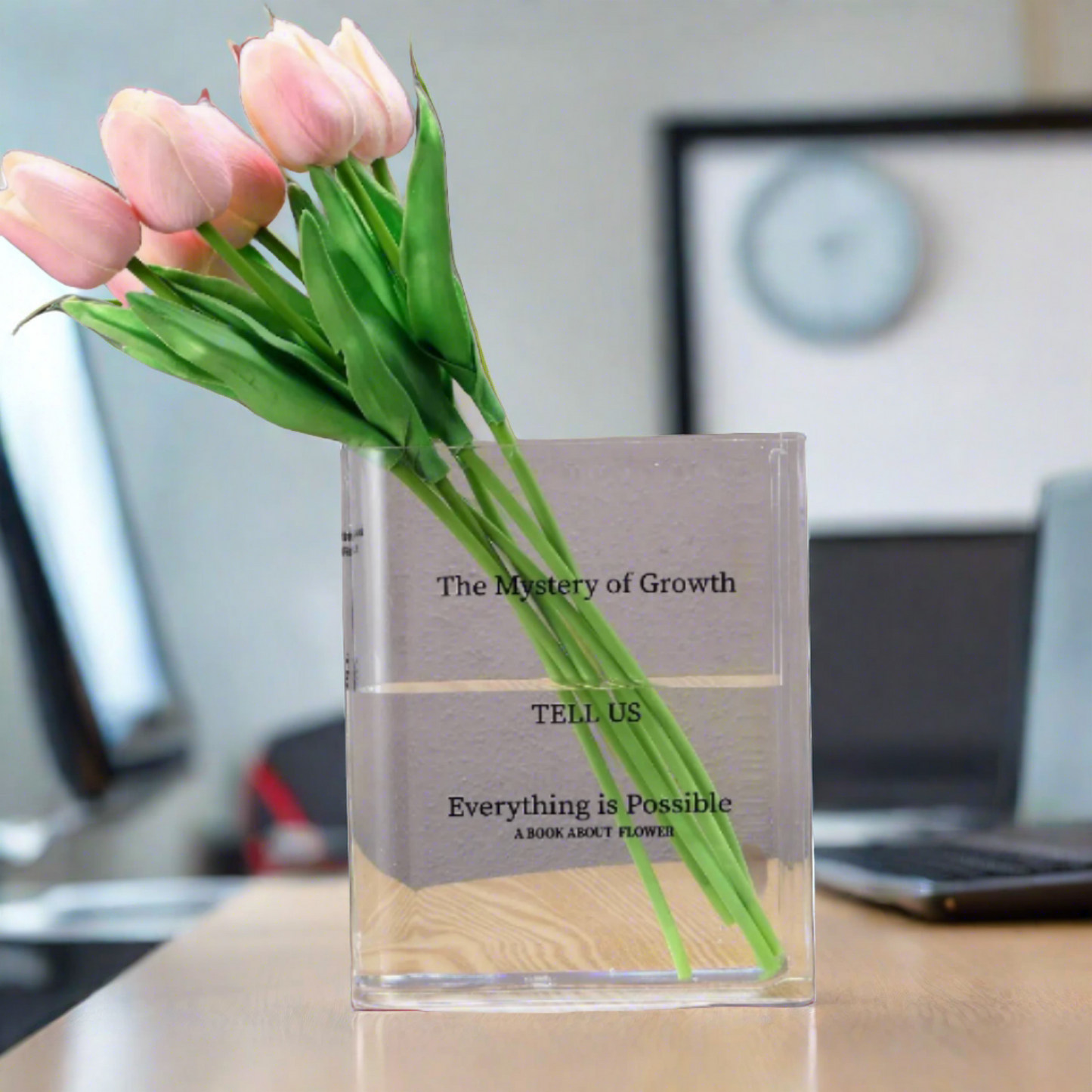 Transparent Book Vase