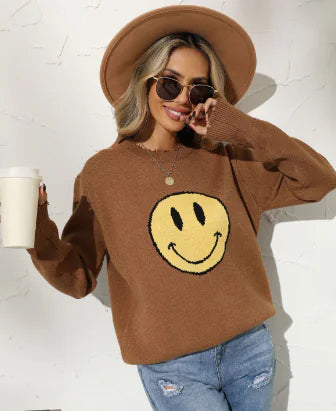 Casual Wool Smiley Sweater