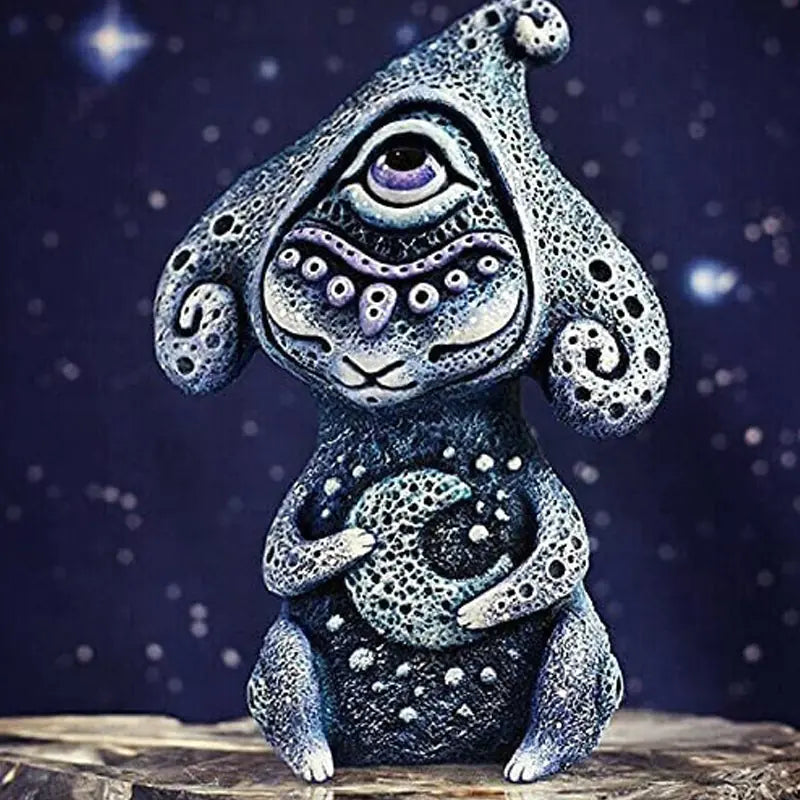 Three-Eyed Alien Garden Sculpture Set