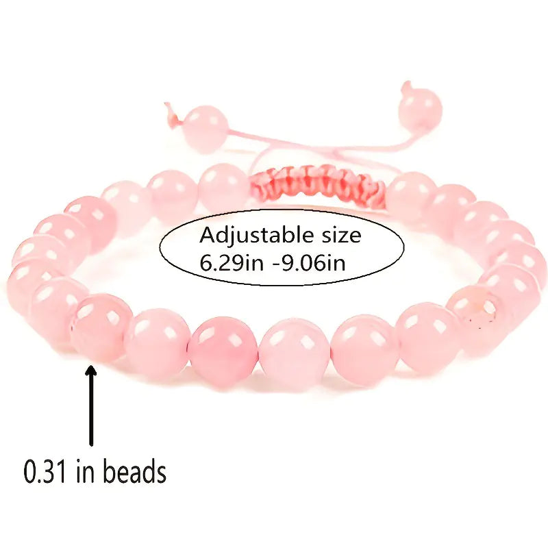 Natural 8mm Healing Crystals Stretch Bracelet