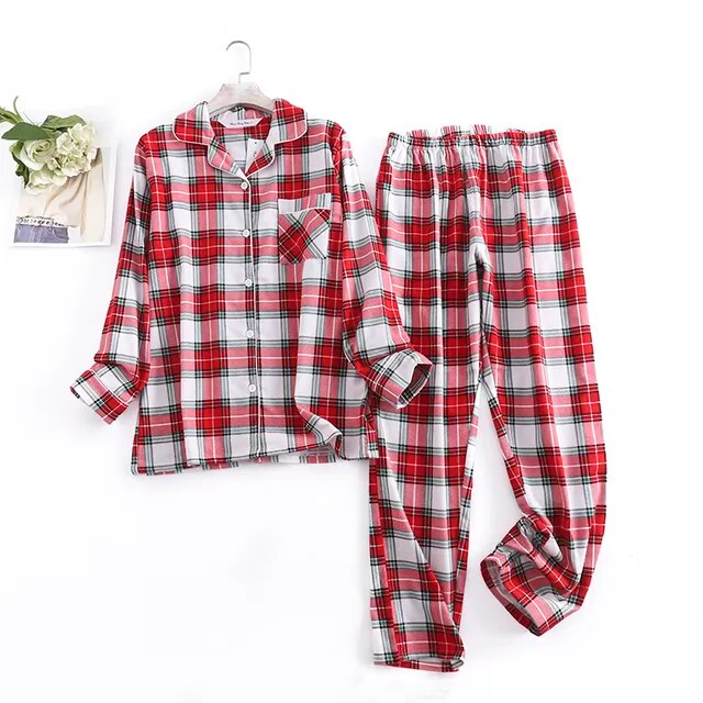 Cotton Flannel Women's Pajamas Set