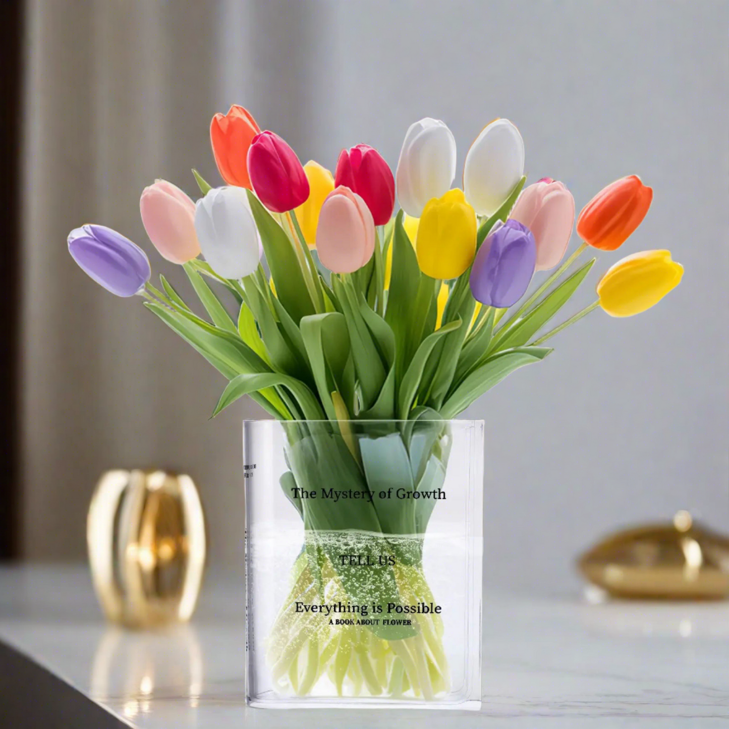 Transparent Book Vase