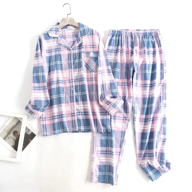 Cotton Flannel Women's Pajamas Set