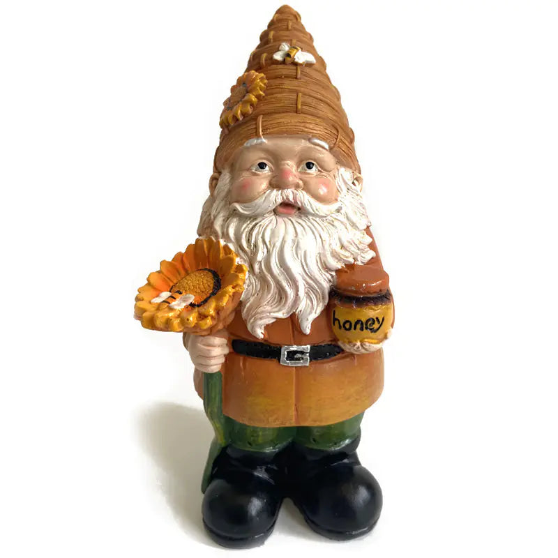 Sunflower Book & Honey Gnome Statue