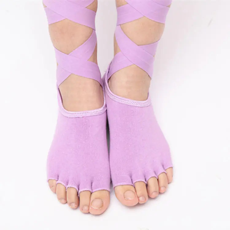 Fingerless Non-Slip Yoga Socks