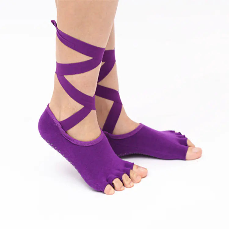 Fingerless Non-Slip Yoga Socks