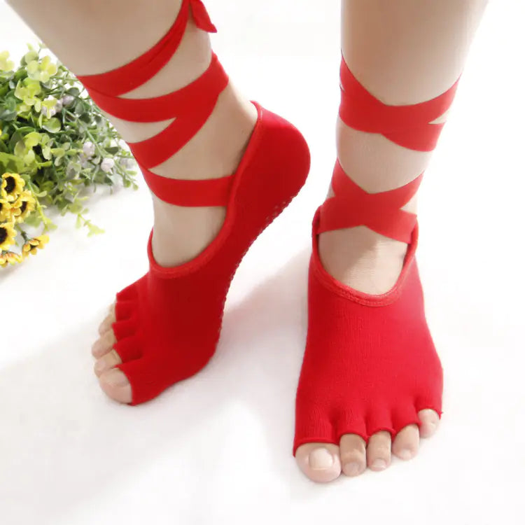 Fingerless Non-Slip Yoga Socks