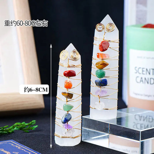 Natural Gypsum Crystal Point