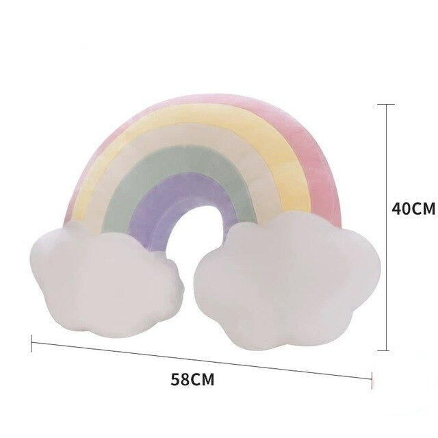 Coussin d’oreiller arc-en-ciel bonbon