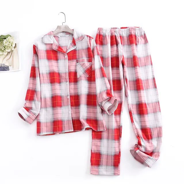 Cotton Flannel Women's Pajamas Set