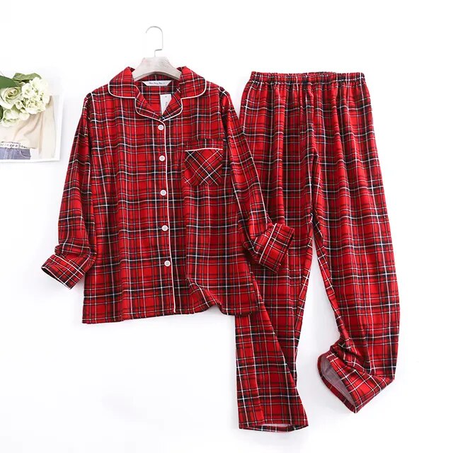 Cotton Flannel Women's Pajamas Set