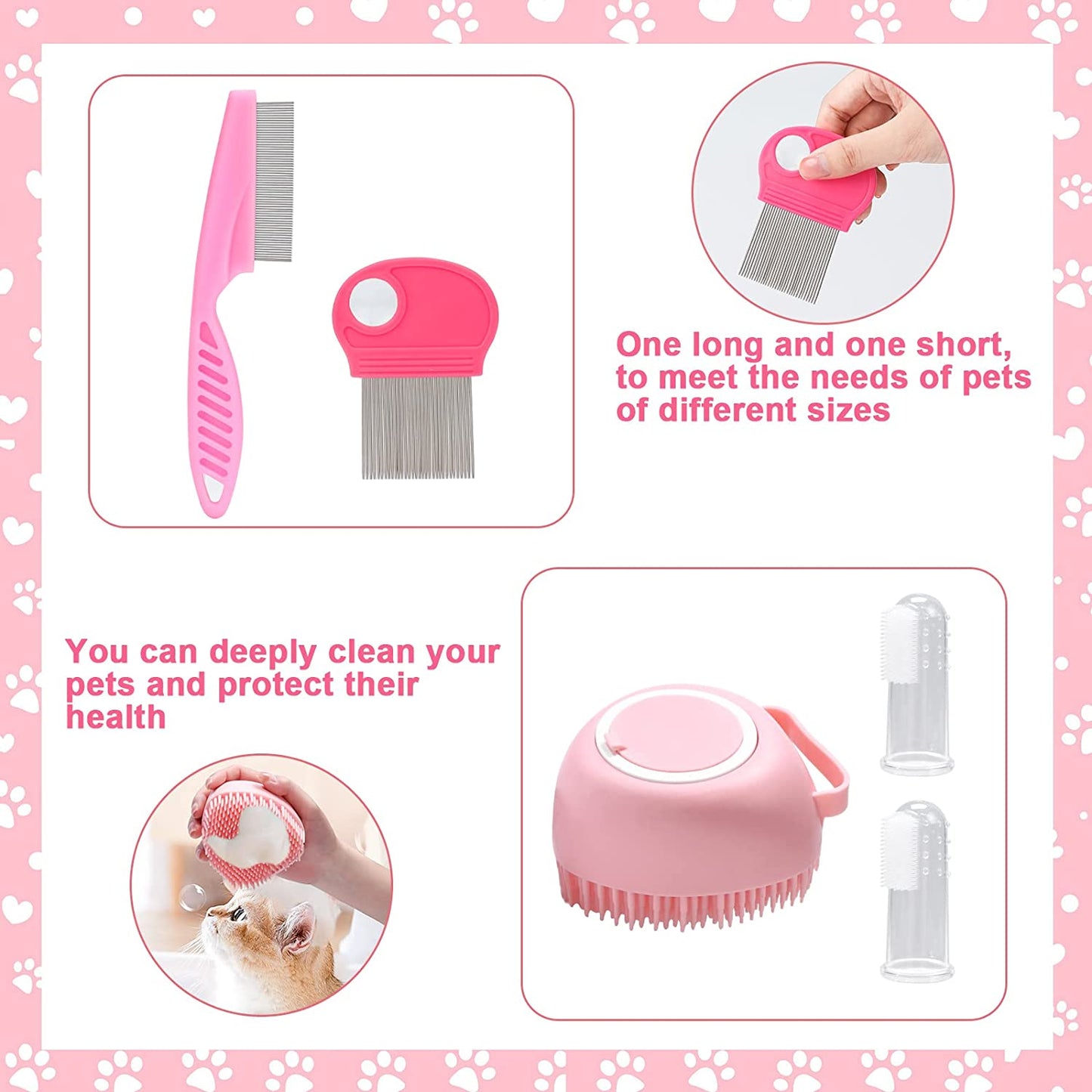 Pet Hair Brush Grooming Set