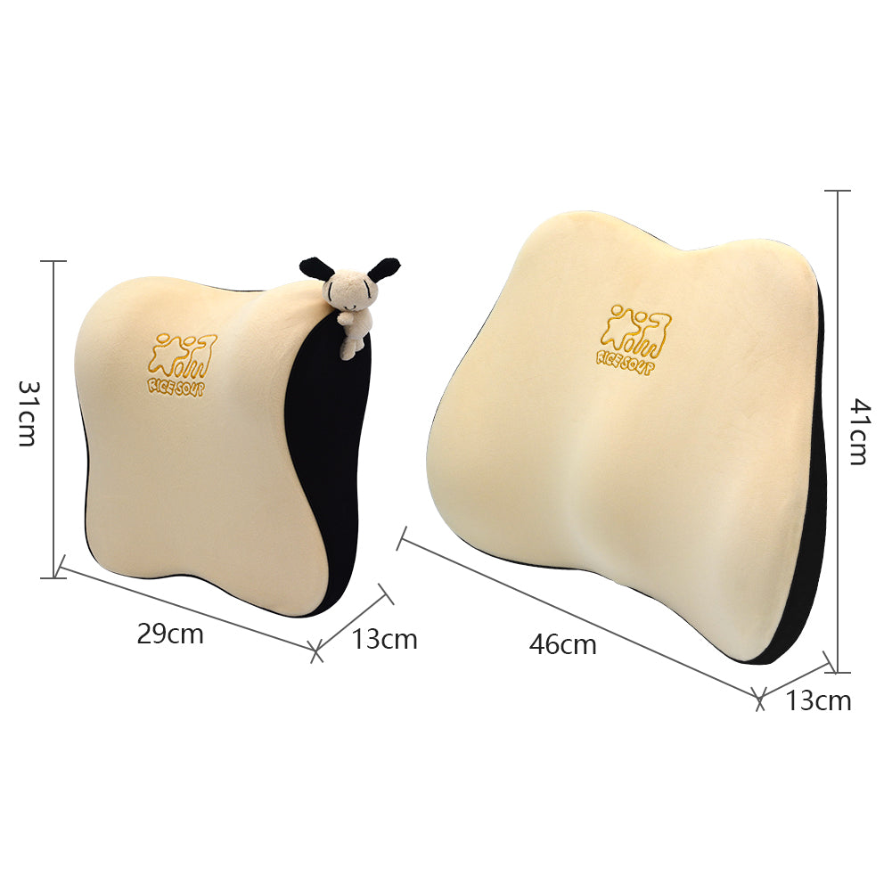 Car Seat Lumbar and Neck Pillows